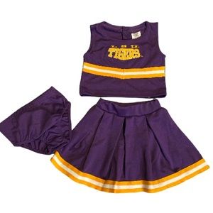 LSU Tigers Girls Cheerleading Cheerleader Outfit Louisiana Girls 24 Months / 2T